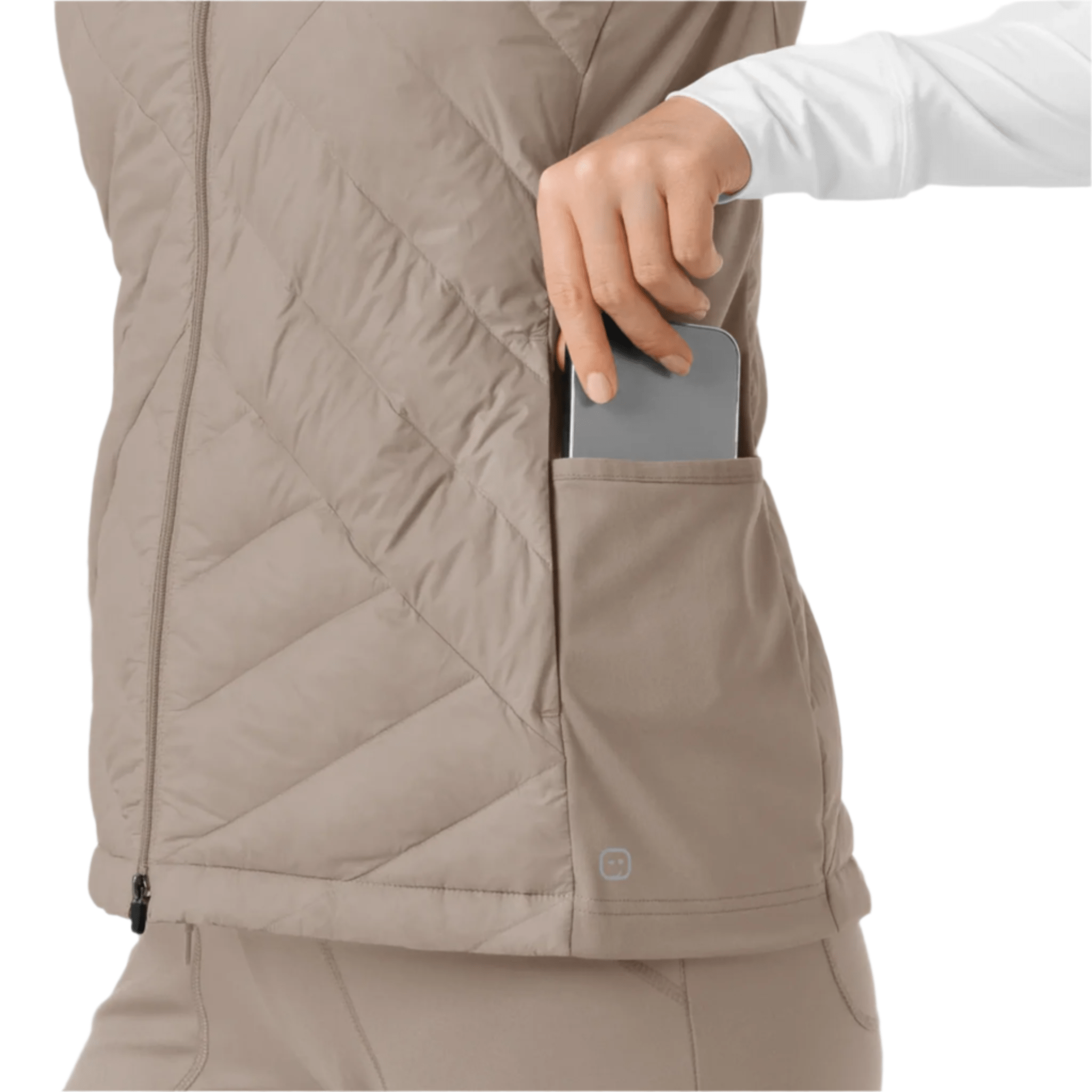 Wink Women's Quilted Scrub Vest - Haze by Lenny's Shoe & Apparel
