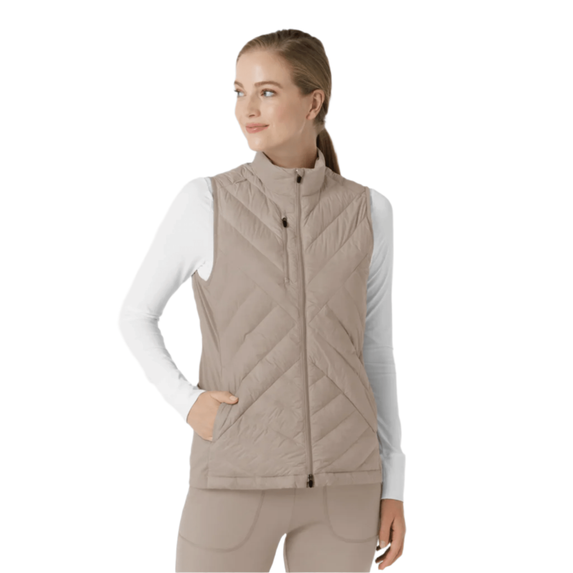 Wink Women's Quilted Scrub Vest - Haze by Lenny's Shoe & Apparel