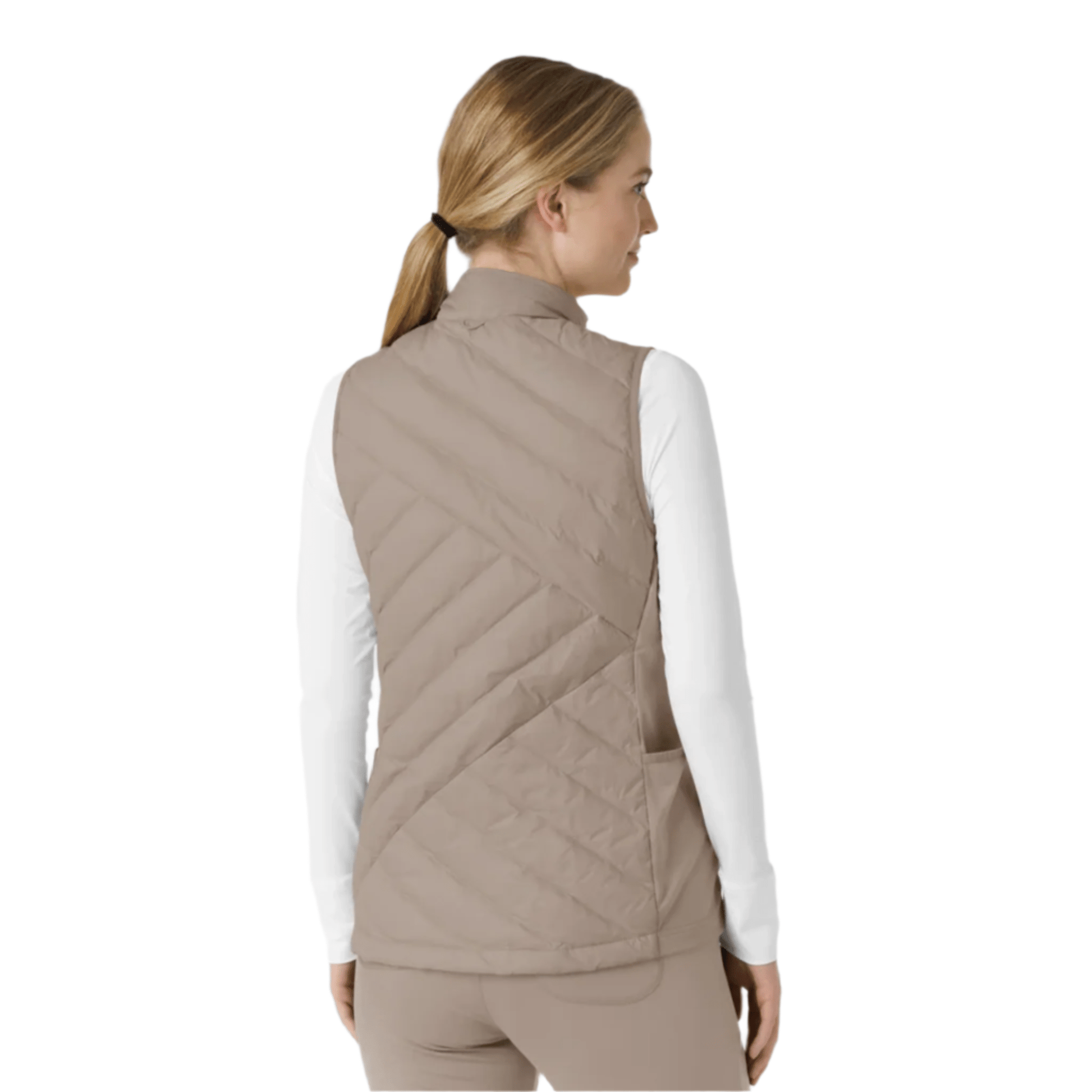 Wink Women's Quilted Scrub Vest - Haze by Lenny's Shoe & Apparel