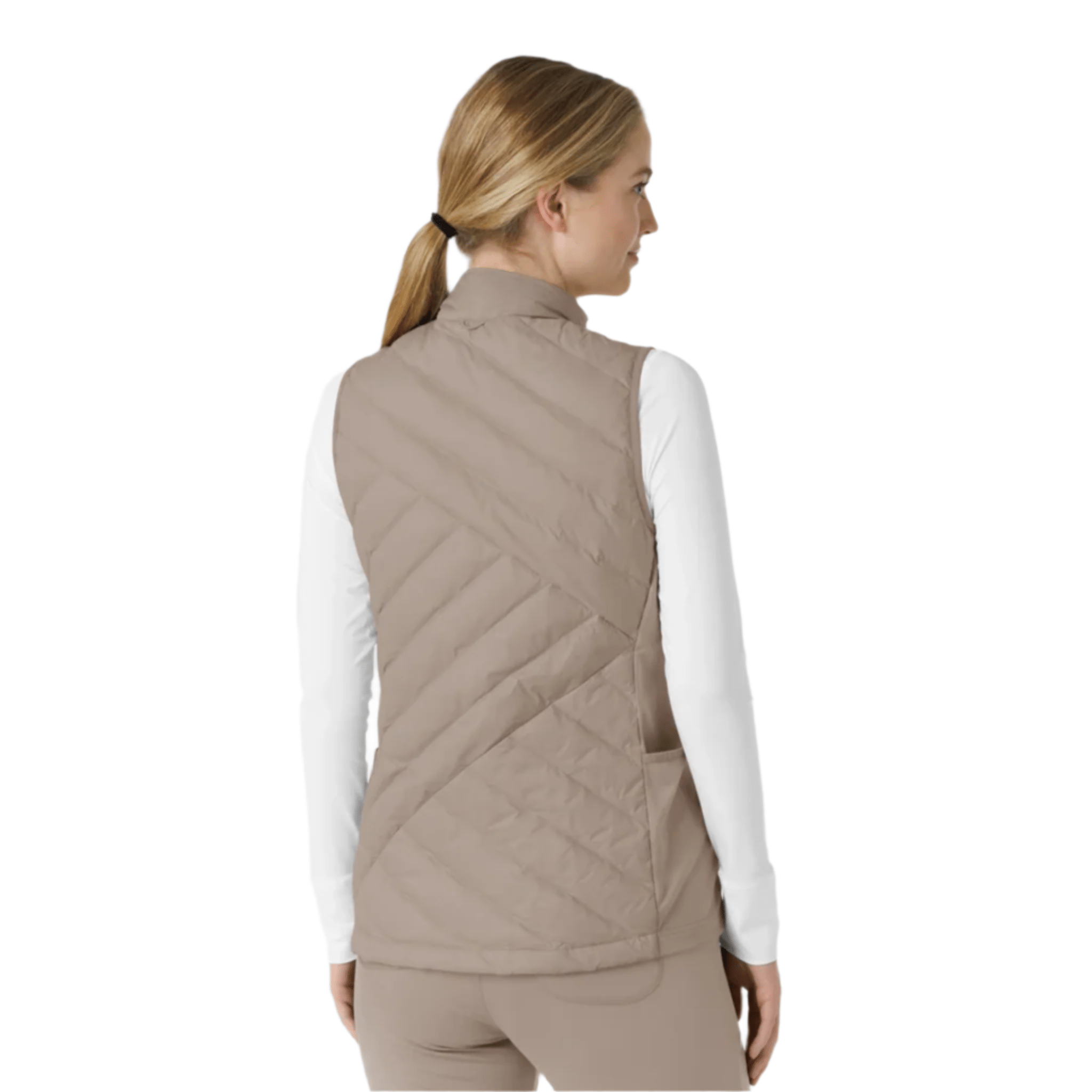 Wink Women's Quilted Scrub Vest - Haze by Lenny's Shoe & Apparel