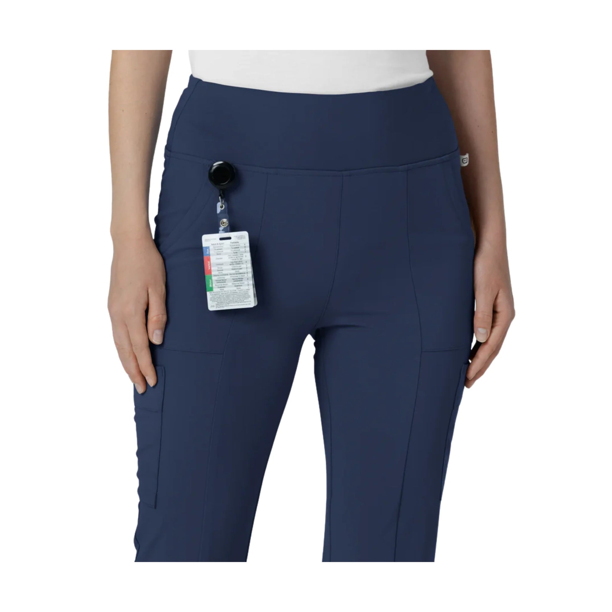 Wink Women's Renew Cargo Flare Scrub Pant - Navy by Lenny's Shoe & Apparel