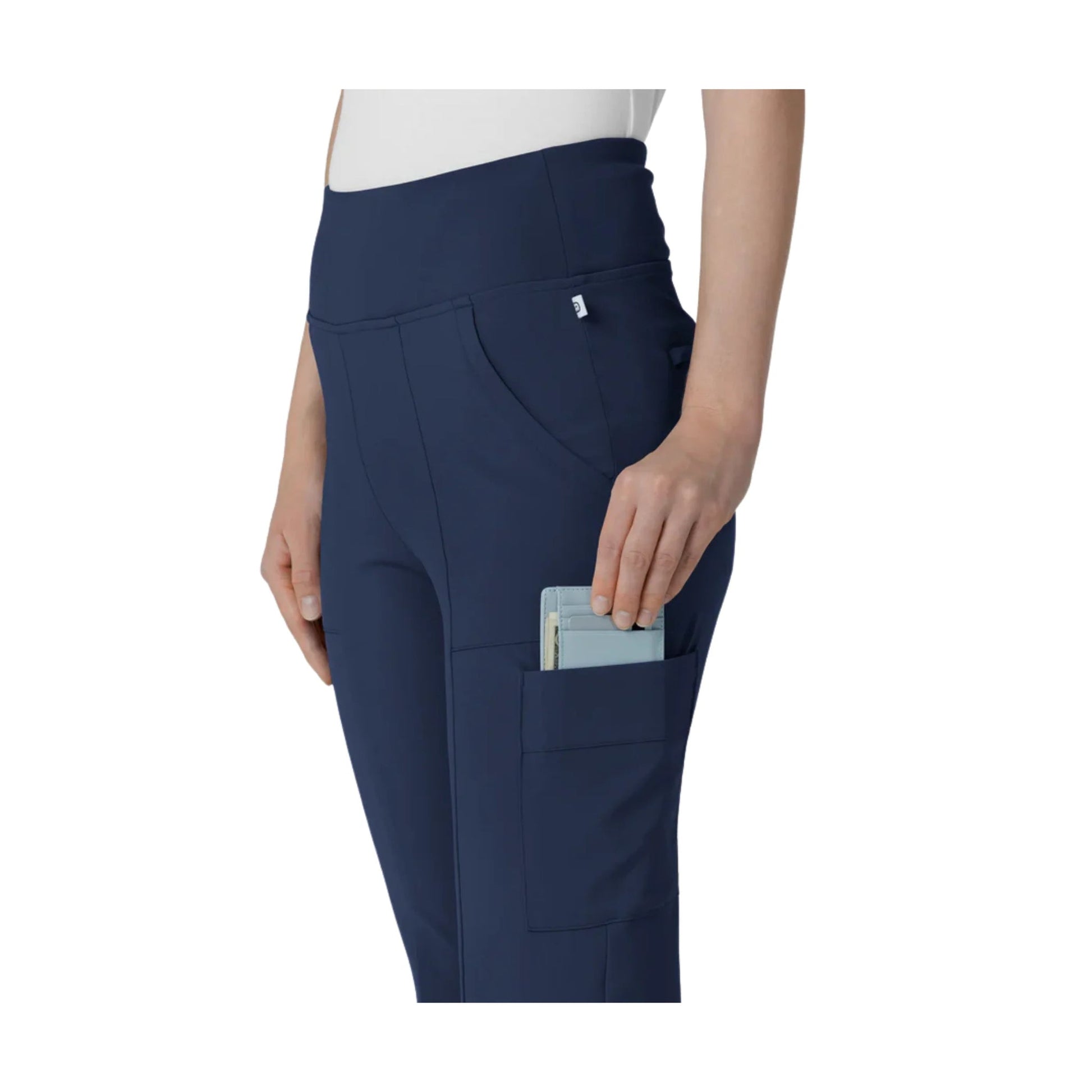 Wink Women's Renew Cargo Flare Scrub Pant - Navy by Lenny's Shoe & Apparel