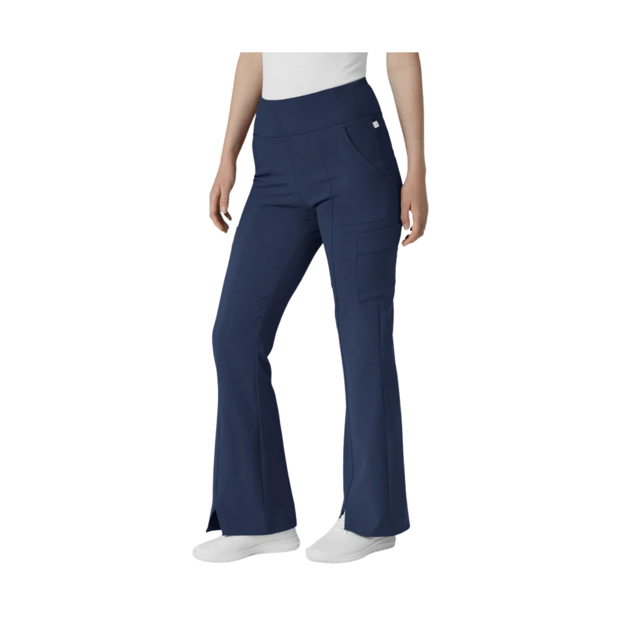 Wink Women's Renew Cargo Flare Scrub Pant - Navy by Lenny's Shoe & Apparel