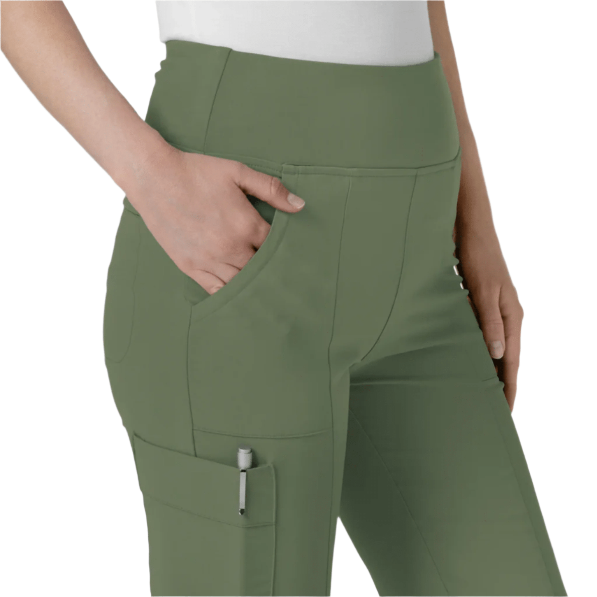 Wink Women's Renew Cargo Flare Scrub Pant - Olive by Lenny's Shoe & Apparel
