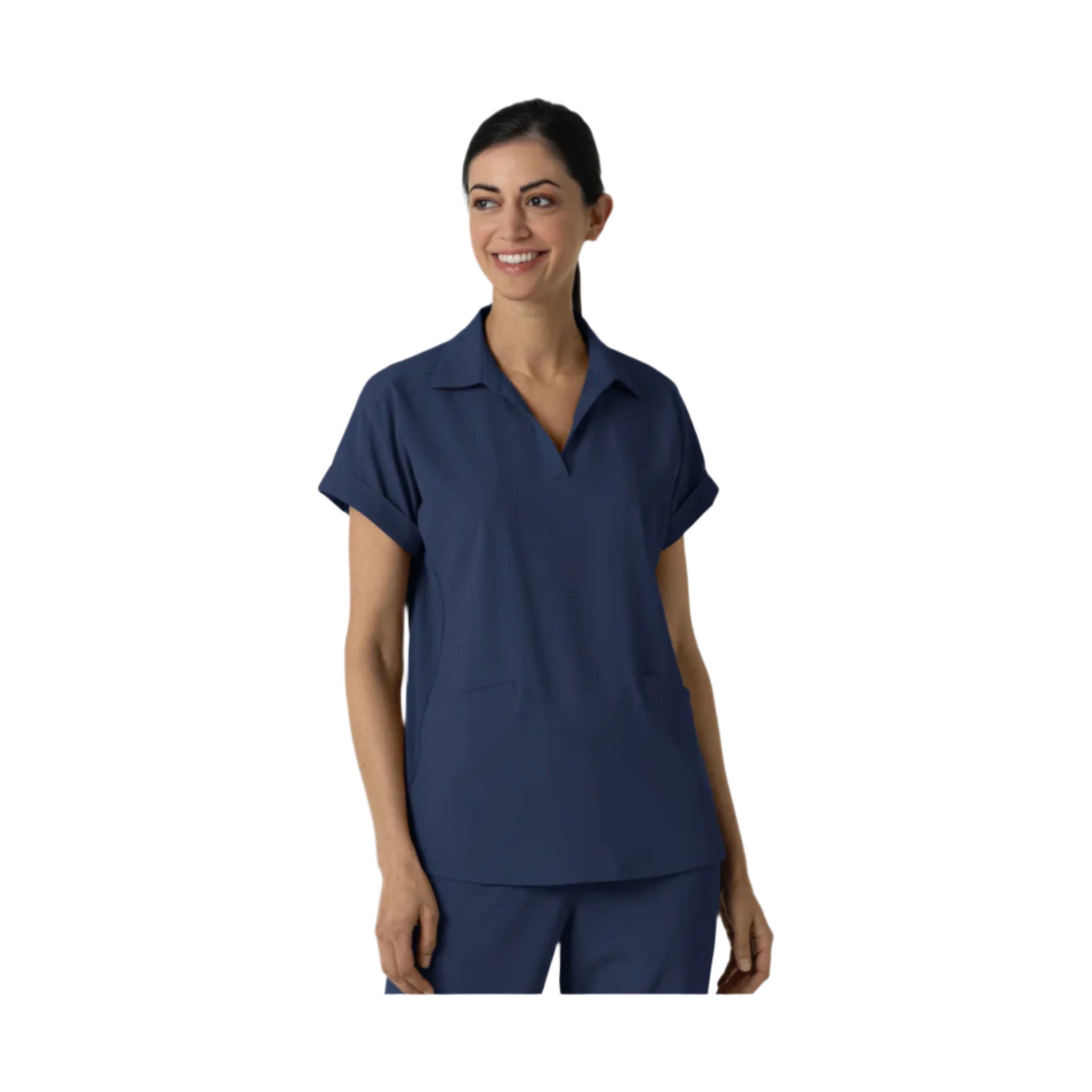 Wink Women's Renew Flex n Reach Scrub Top - Navy Blue by Lenny's Shoe & Apparel