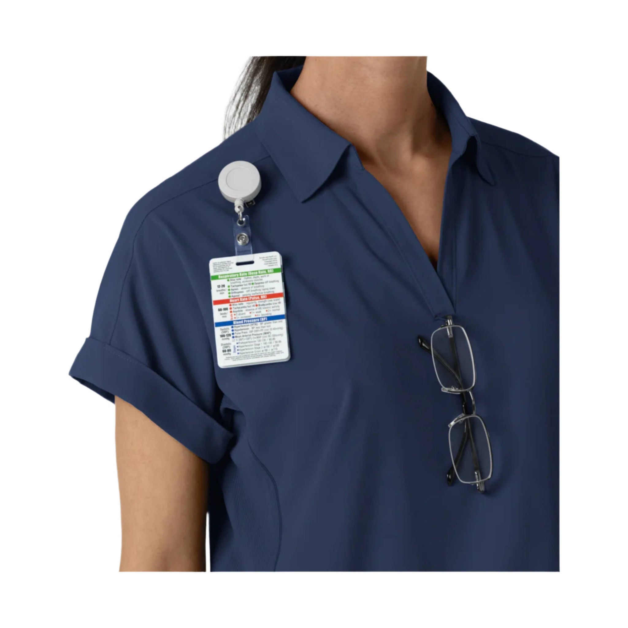 Wink Women's Renew Flex n Reach Scrub Top - Navy Blue by Lenny's Shoe & Apparel