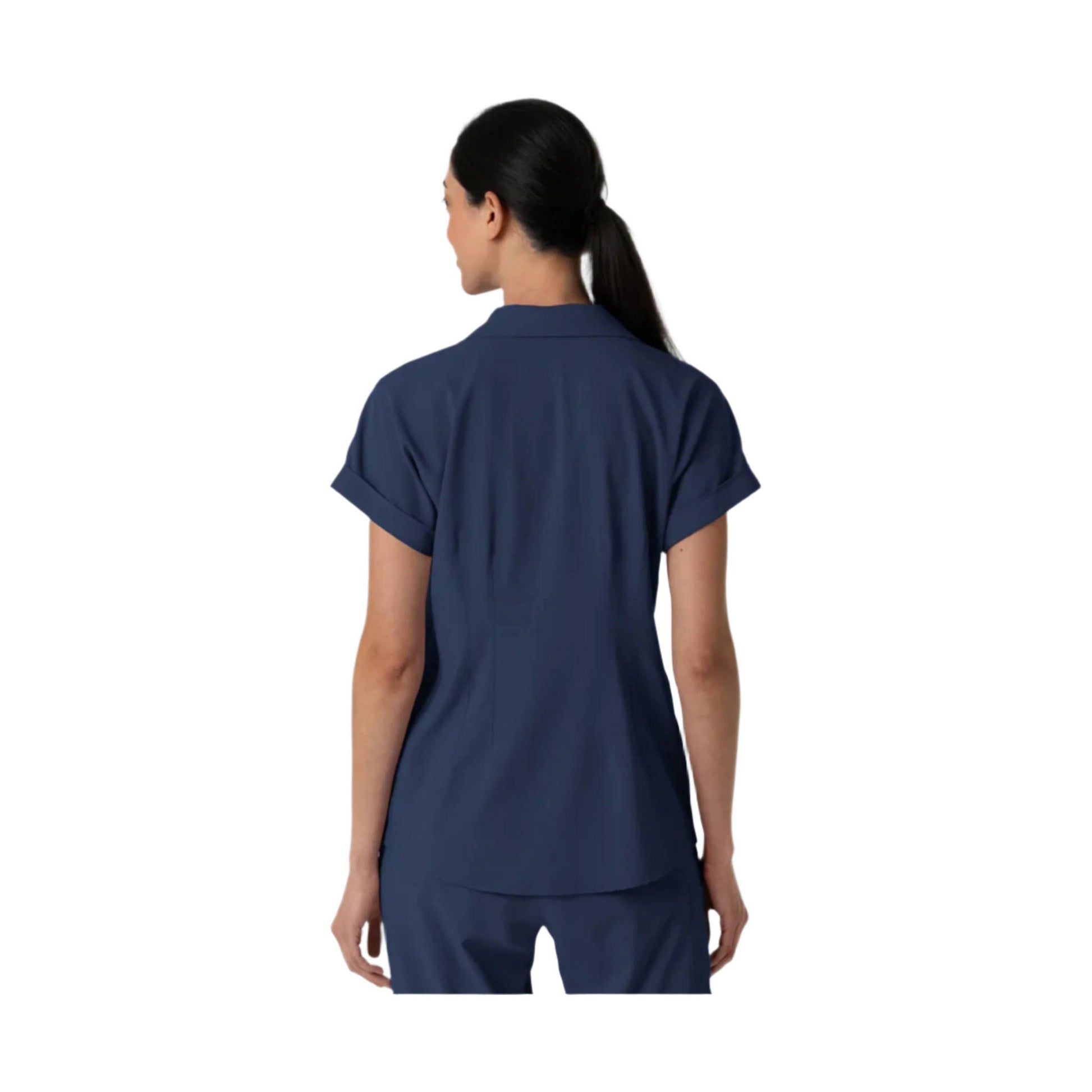Wink Women's Renew Flex n Reach Scrub Top - Navy Blue by Lenny's Shoe & Apparel