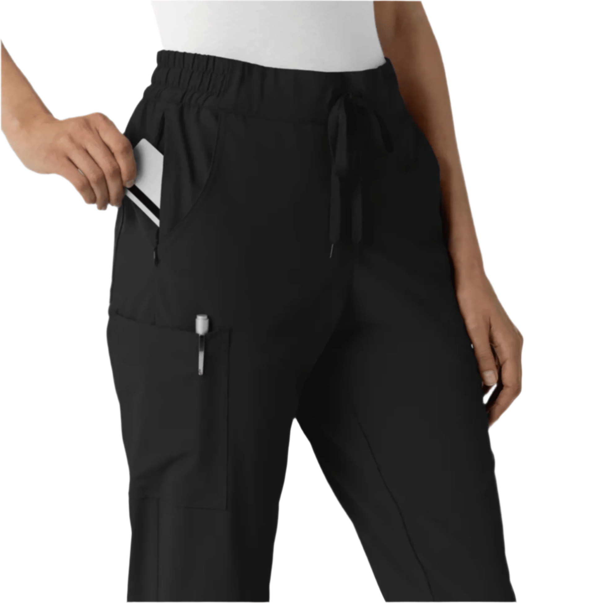 Wink Women's Renew Jogger Scrub Pant - Black by Lenny's Shoe & Apparel