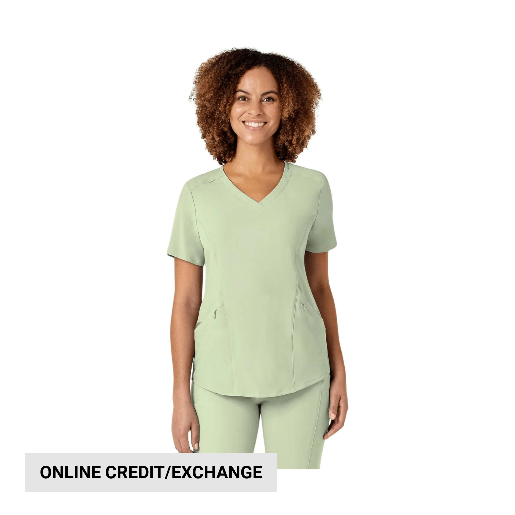 Wink Women's Renew V Neck Scrub Top - Fresh Mint by Lenny's Shoe & Apparel