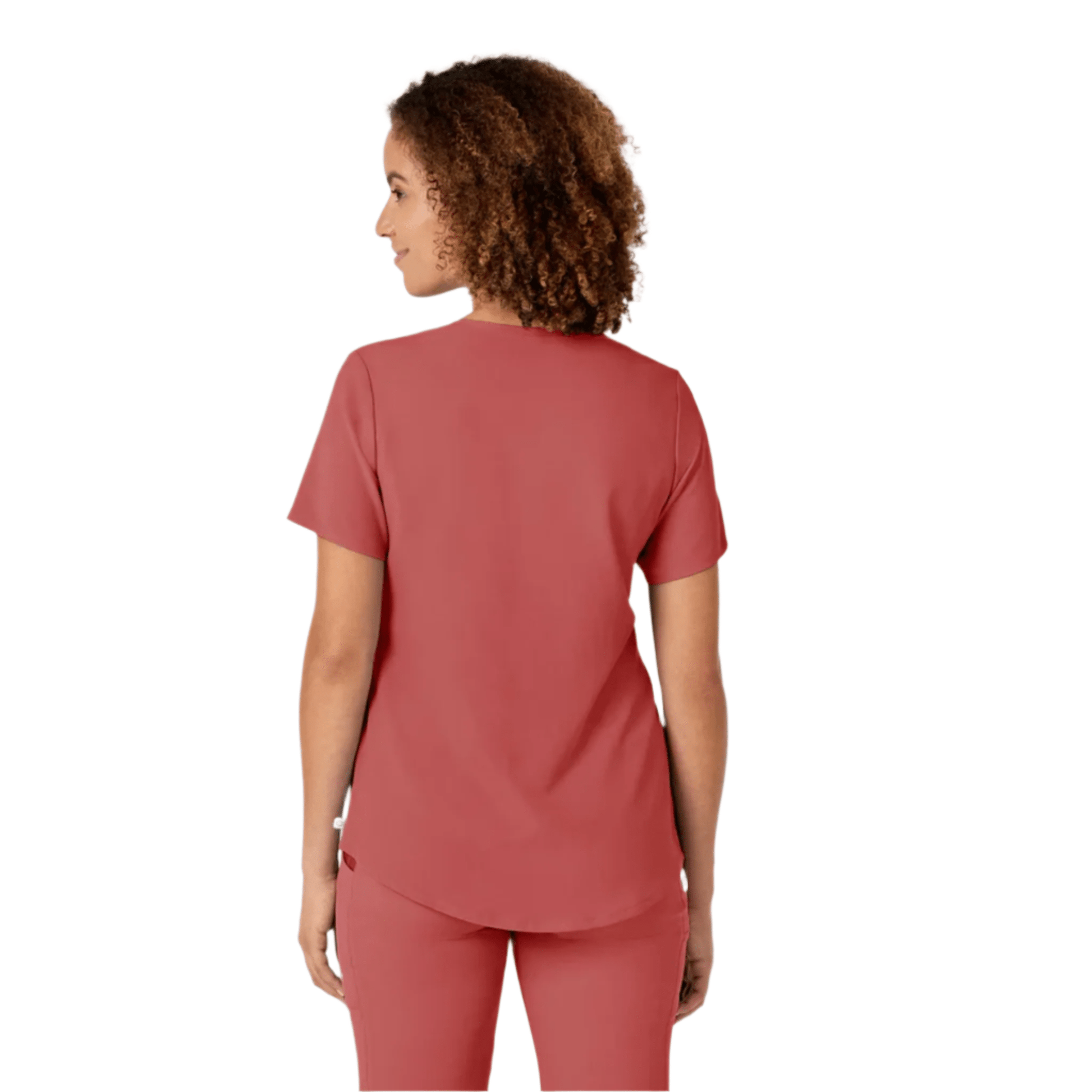 Wink Women's Renew V Neck Scrub Top - Mineral Red by Lenny's Shoe & Apparel