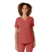 Wink Women's Renew V Neck Scrub Top - Mineral Red by Lenny's Shoe & Apparel