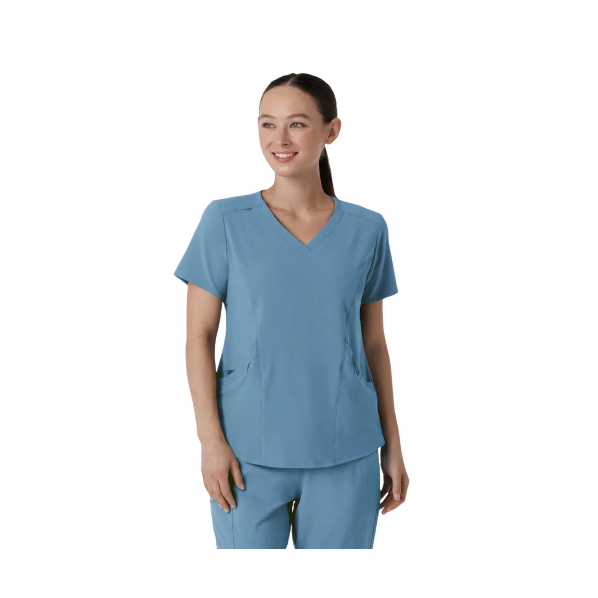 Wink Women's Renew V Neck Scrub Top - Pacific Blue by Lenny's Shoe & Apparel