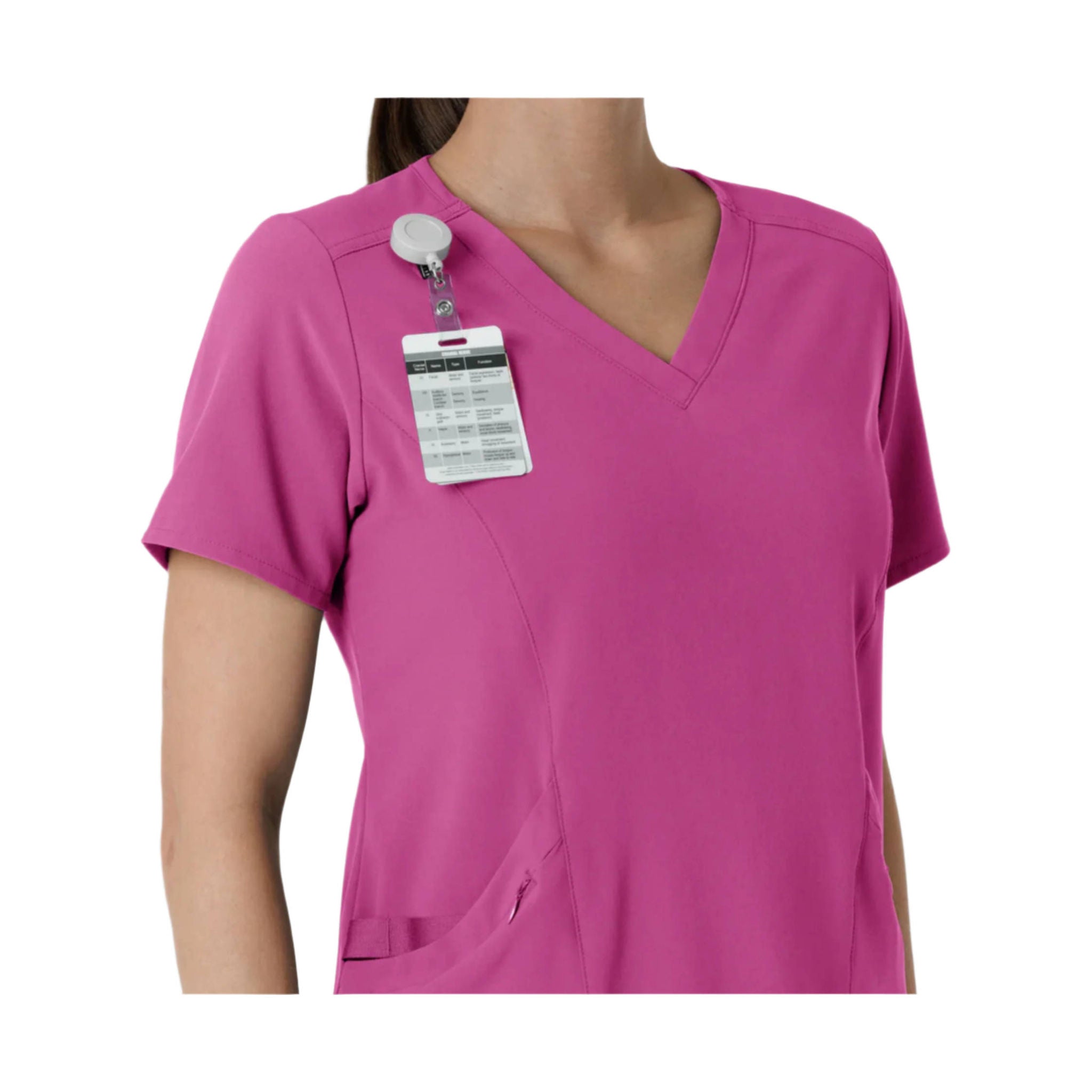 Wink Women's Renew V Neck Scrub Top - Raspberry by Lenny's Shoe & Apparel
