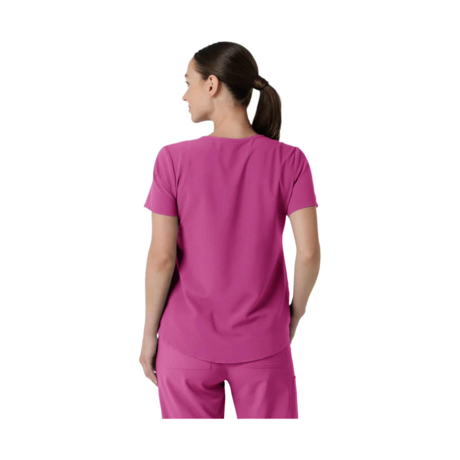 Wink Women's Renew V Neck Scrub Top - Raspberry by Lenny's Shoe & Apparel