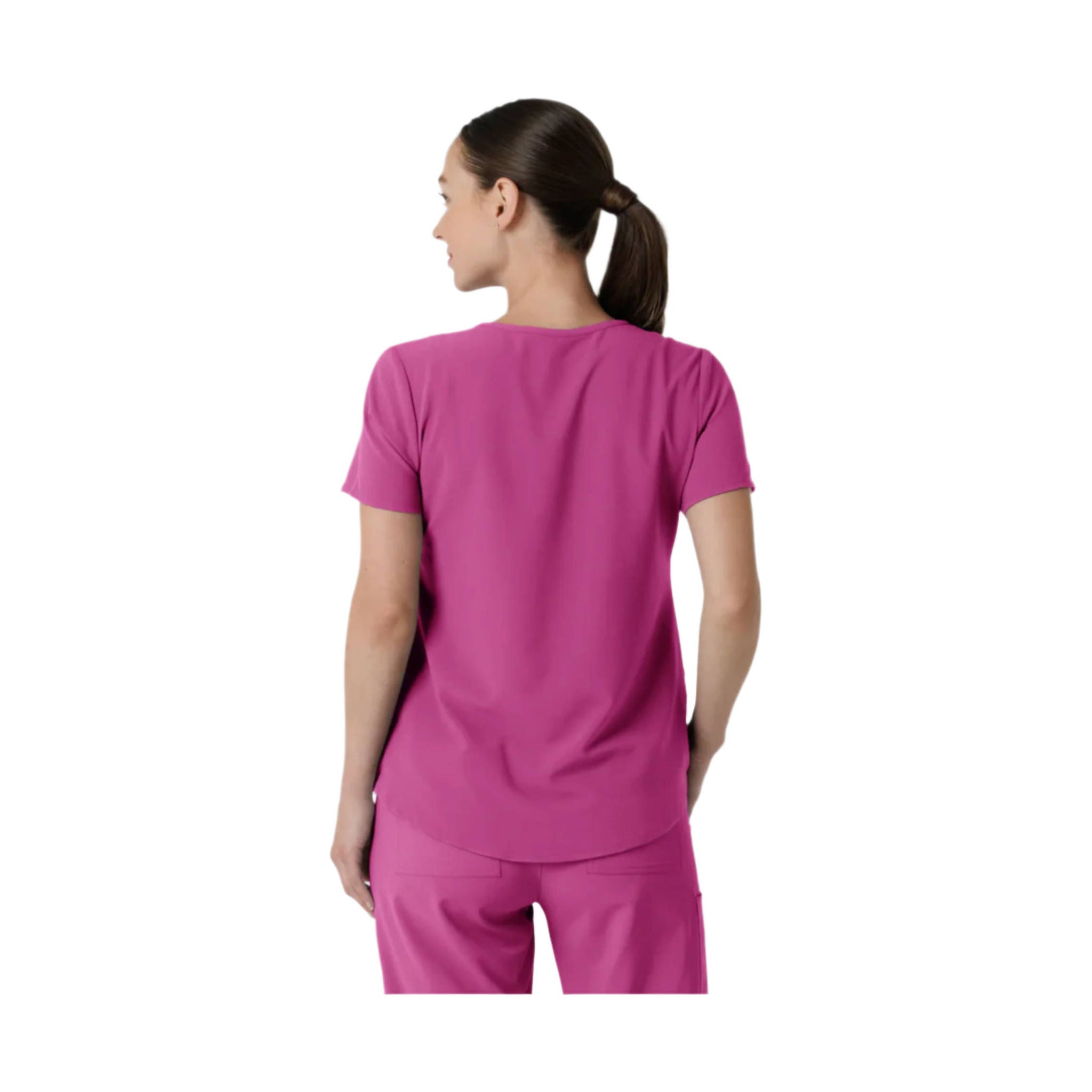Wink Women's Renew V Neck Scrub Top - Raspberry by Lenny's Shoe & Apparel