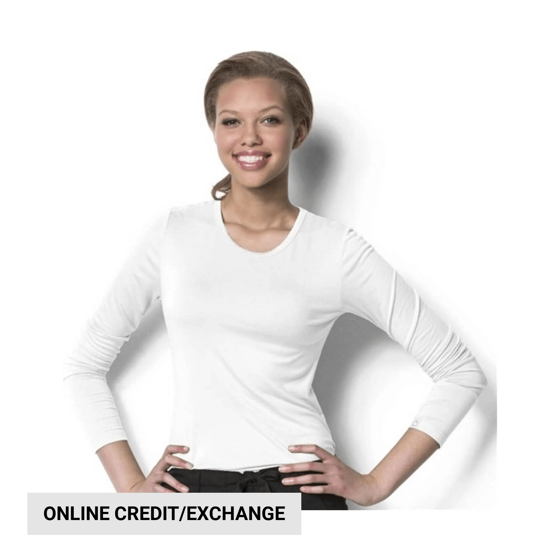 Wink Women's Silky Long Sleeve Top - White by Lenny's Shoe & Apparel