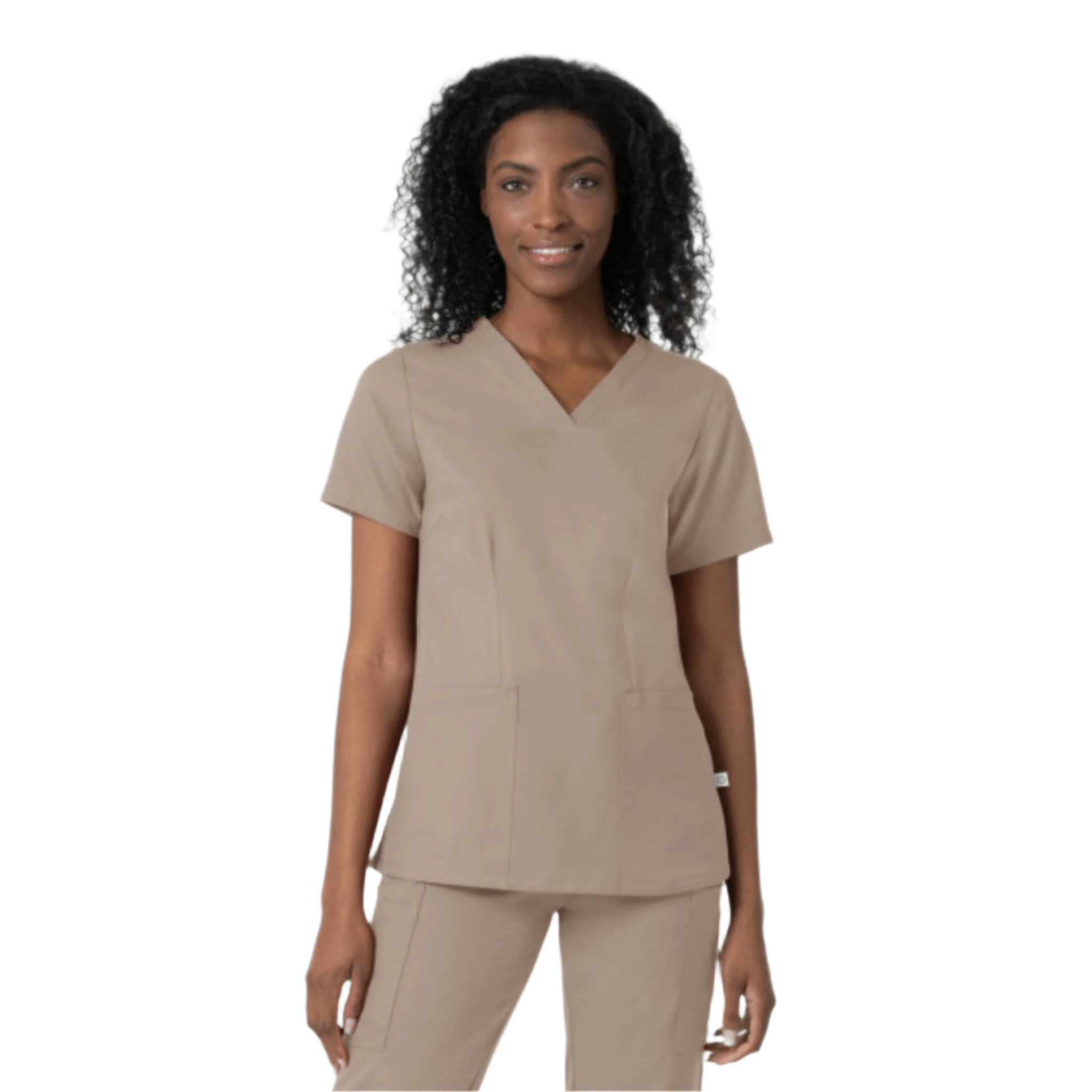 Wink Women's Thrive Fitted 3 Pocket V Neck Scrub Top - Haze by Lenny's Shoe & Apparel