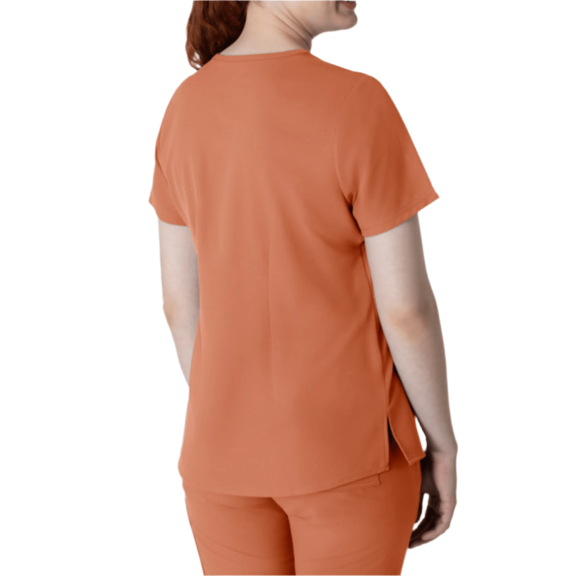 Wink Women's Thrive V Neck Tuck In Scrub Top - Terra Cotta by Lenny's Shoe & Apparel