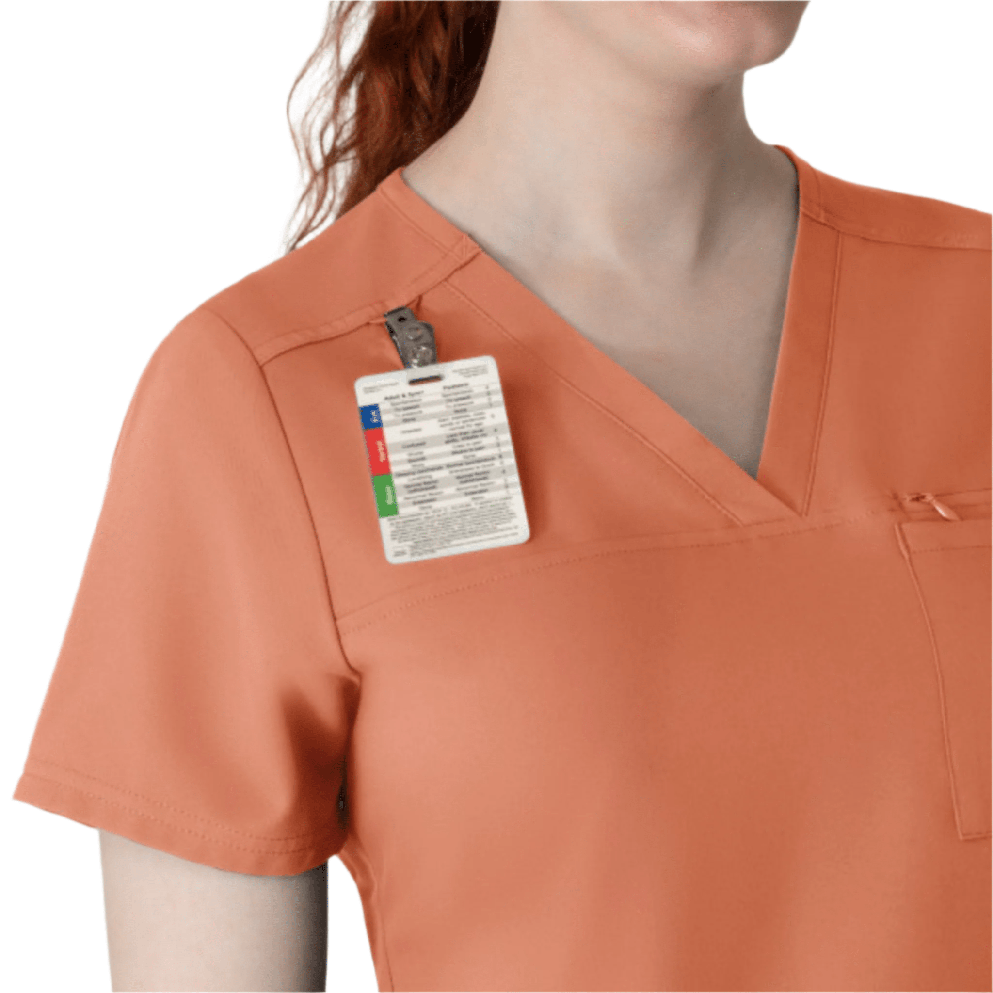 Wink Women's Thrive V Neck Tuck In Scrub Top - Terra Cotta by Lenny's Shoe & Apparel