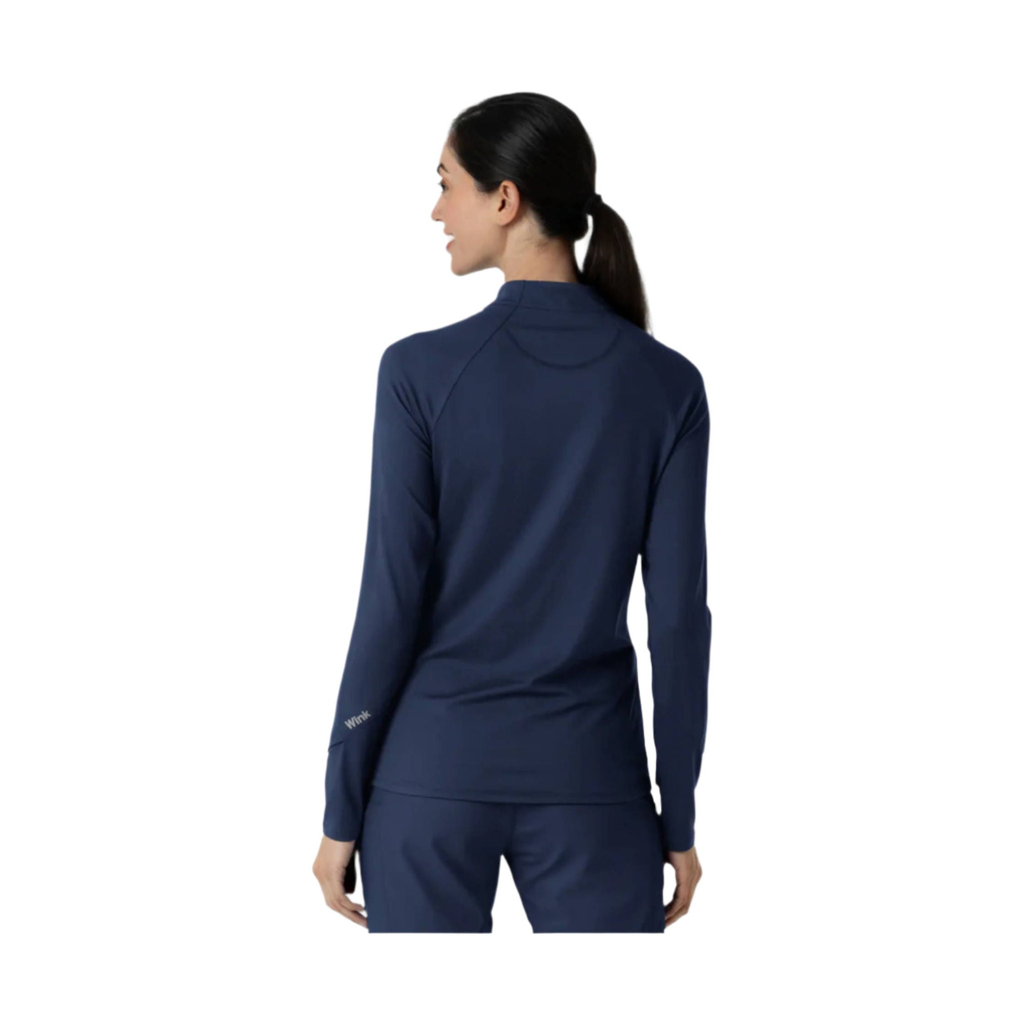 Wink Women's Watch Window Quarter Zip Top - Navy by Lenny's Shoe & Apparel