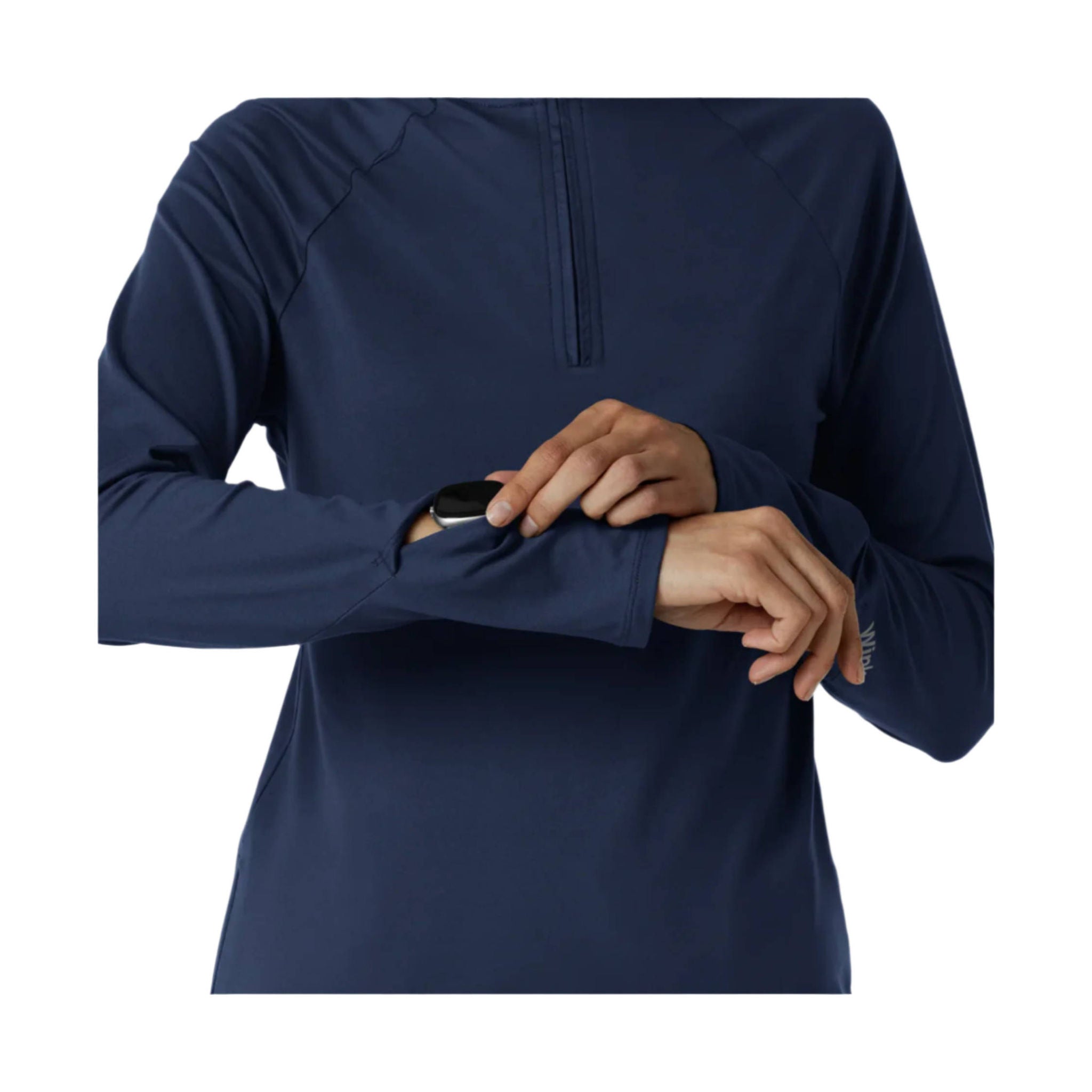 Wink Women's Watch Window Quarter Zip Top - Navy by Lenny's Shoe & Apparel