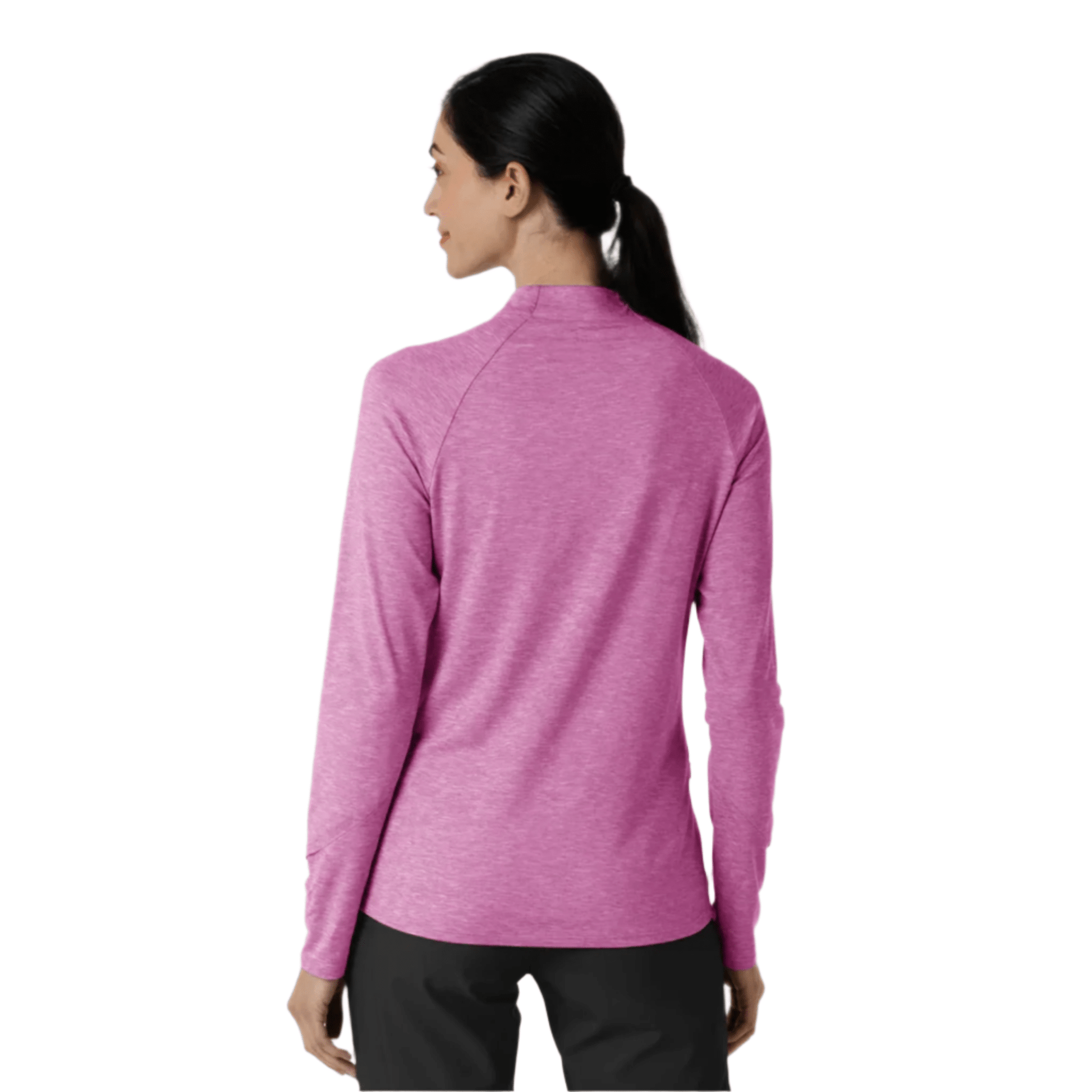 Wink Women's Watch Window Quarter Zip Top - Raspberry Heather by Lenny's Shoe & Apparel
