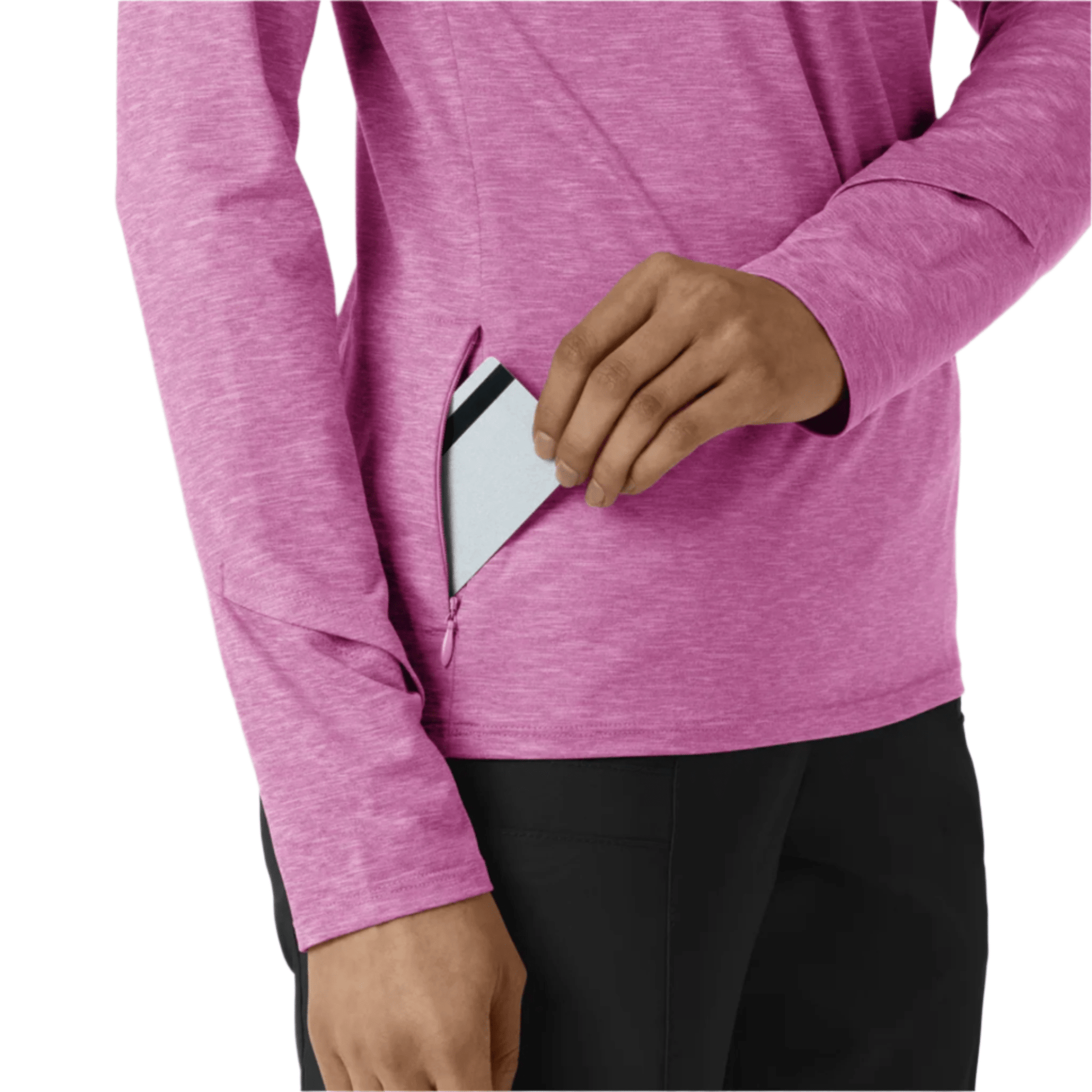 Wink Women's Watch Window Quarter Zip Top - Raspberry Heather by Lenny's Shoe & Apparel