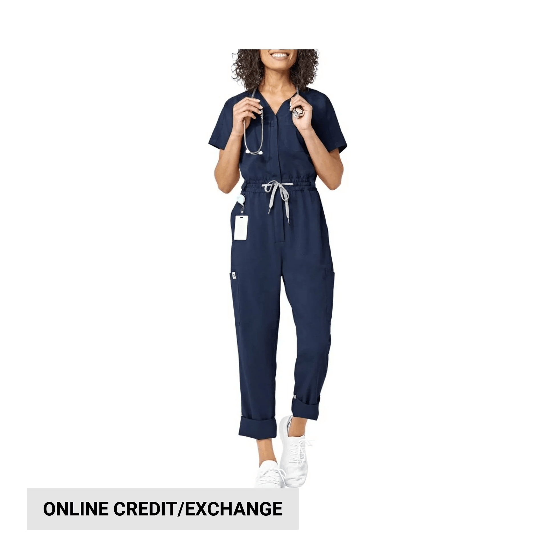 Wink Women's Zip Front Jumpsuit - Navy by Lenny's Shoe & Apparel