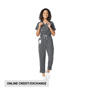 Wink Women's Zip Front Jumpsuit - Pewter by Lenny's Shoe & Apparel