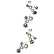 Lighted Ornament Strung 58" Garland - Silver