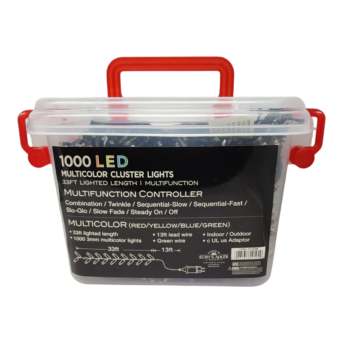 1000-Light Multi-Color LED Cluster Light Set