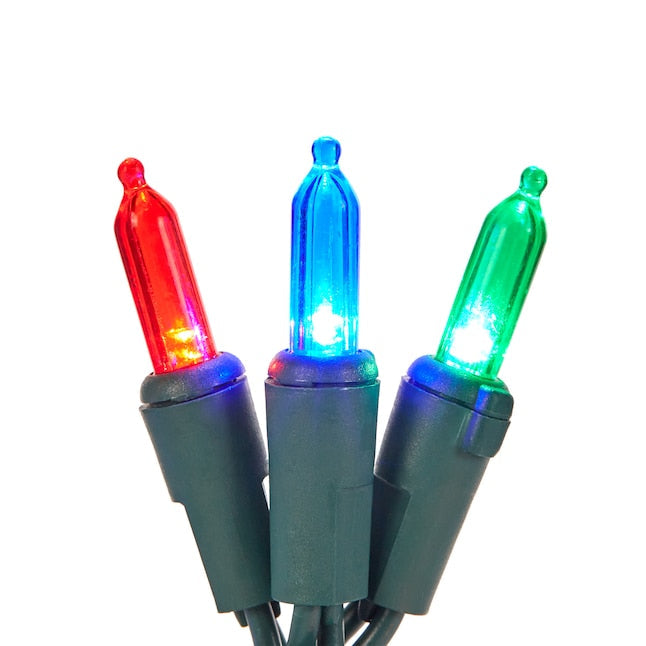 Multicolor LED String Lights - 100 Light - Green Wire