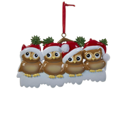 Adorable Owl Family Ornament - Family of 4