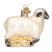 Old World Christmas Sheep Glass Ornament