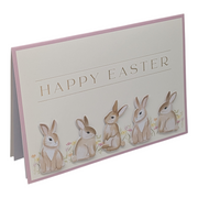 Bunny Line-up - Easter Card