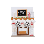 Fireplace Mantle Family of 5 Ornament