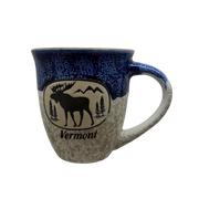 Moose Oval Drip Glaze Mug - Blue