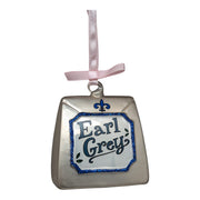 Distinguished Elegance: Earl Grey Tea Glass Ornament