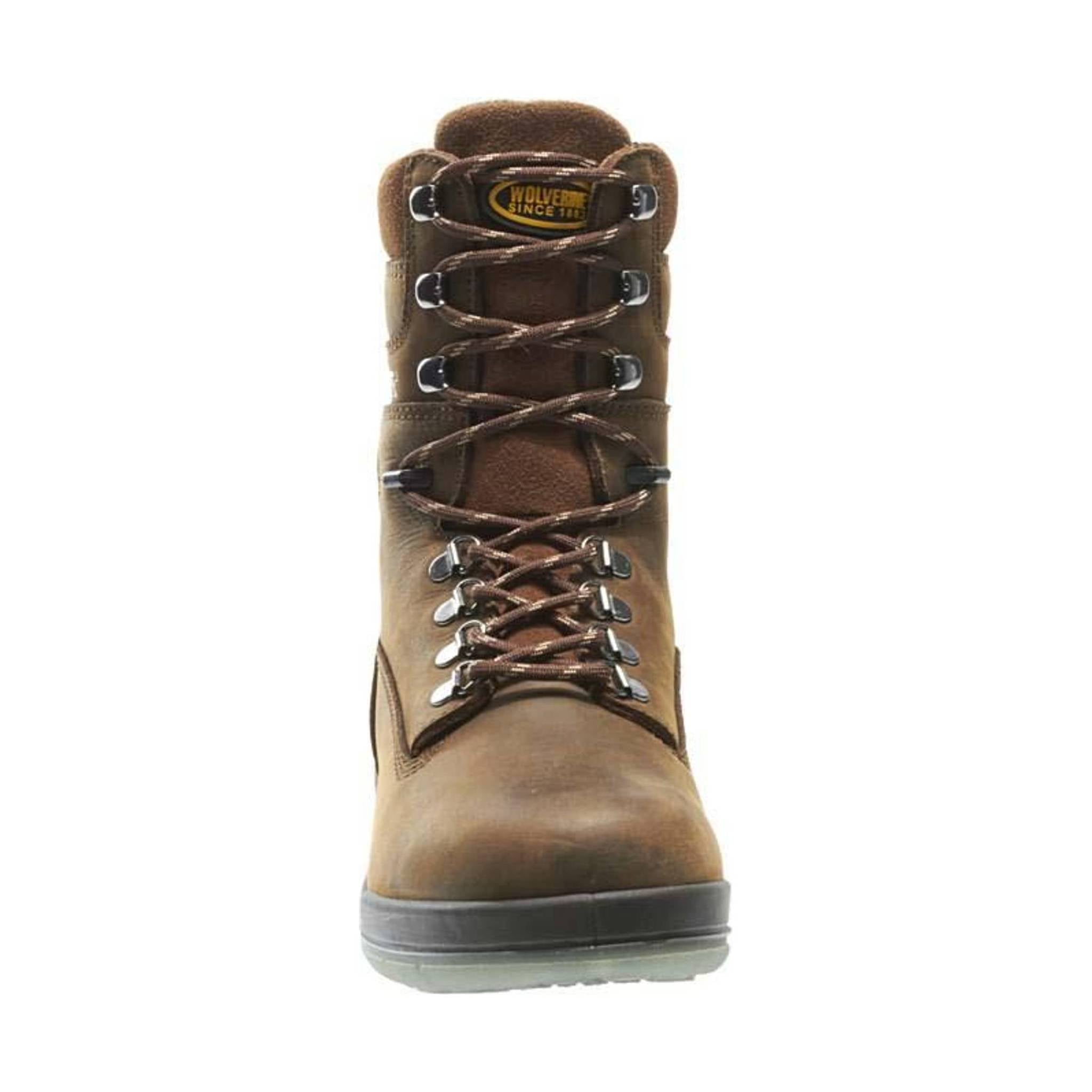 Wolverine Men's Durashocks Waterproof Insulated 8 Inch Work Boot Soft Toe - Stone by Lenny's Shoe & Apparel