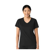 Wink Women's 2 Pocket V Neck Scrub Top - Black by Lenny's Shoe & Apparel