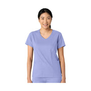 Wink Women's 2 Pocket V Neck Scrub Top - Ceil Blue by Lenny's Shoe & Apparel