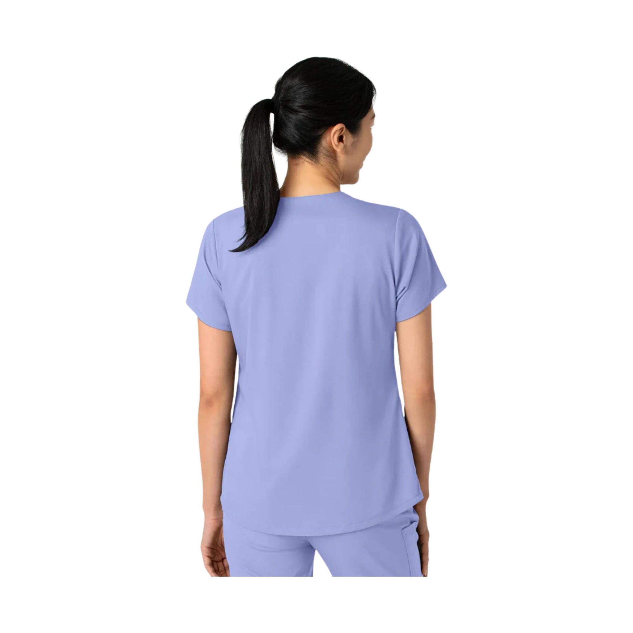 Wink Women's 2 Pocket V Neck Scrub Top - Ceil Blue by Lenny's Shoe & Apparel