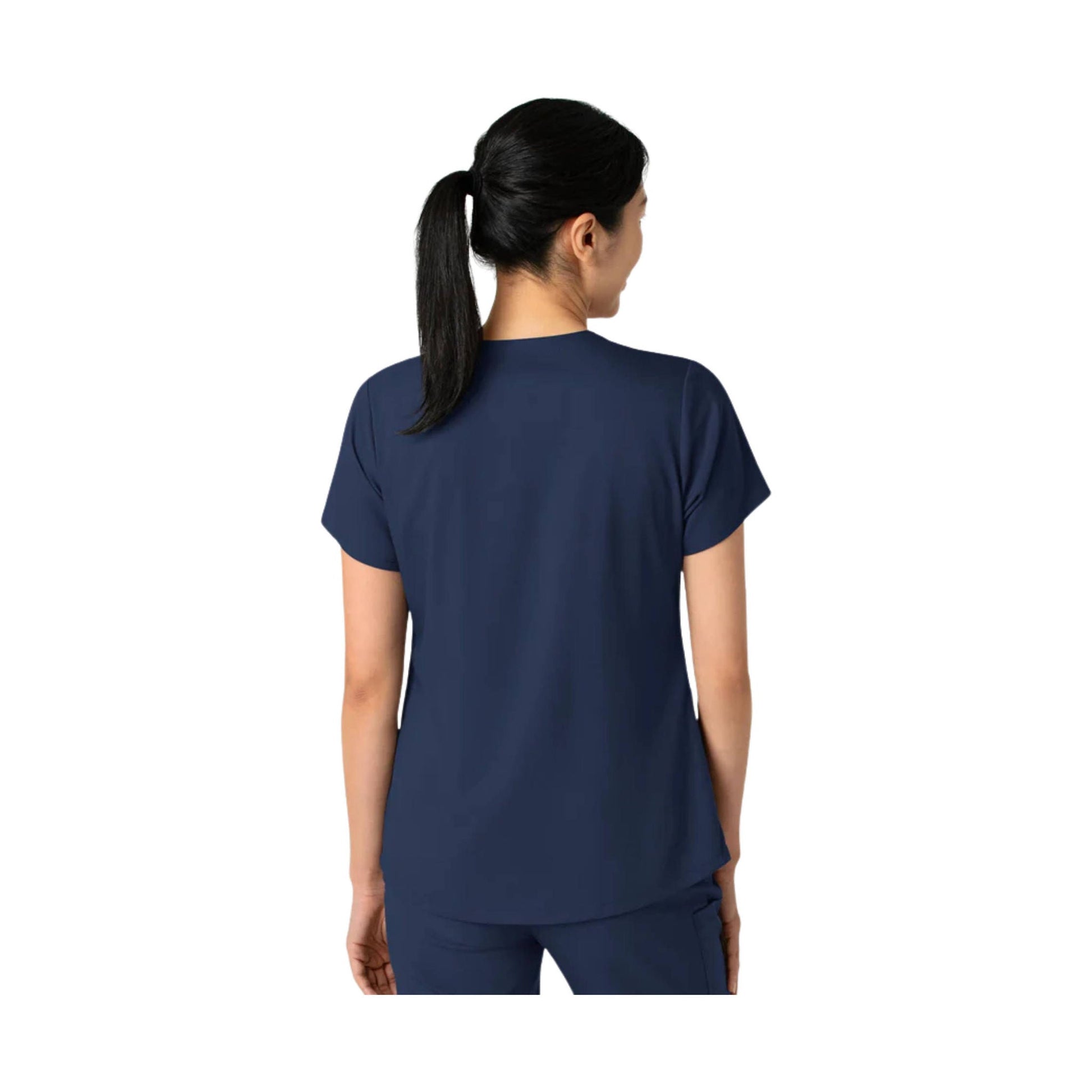 Wink Women's 2 Pocket V Neck Scrub Top - Navy by Lenny's Shoe & Apparel