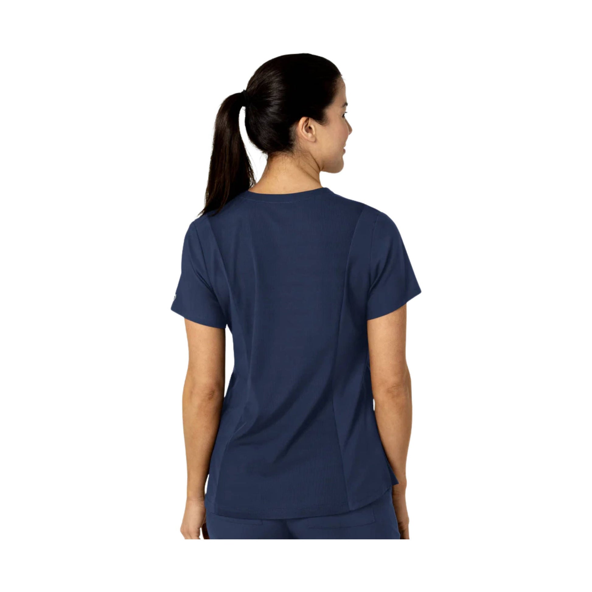 Wink Women's Flex n Reach V Neck Scrub Top - Navy by Lenny's Shoe & Apparel