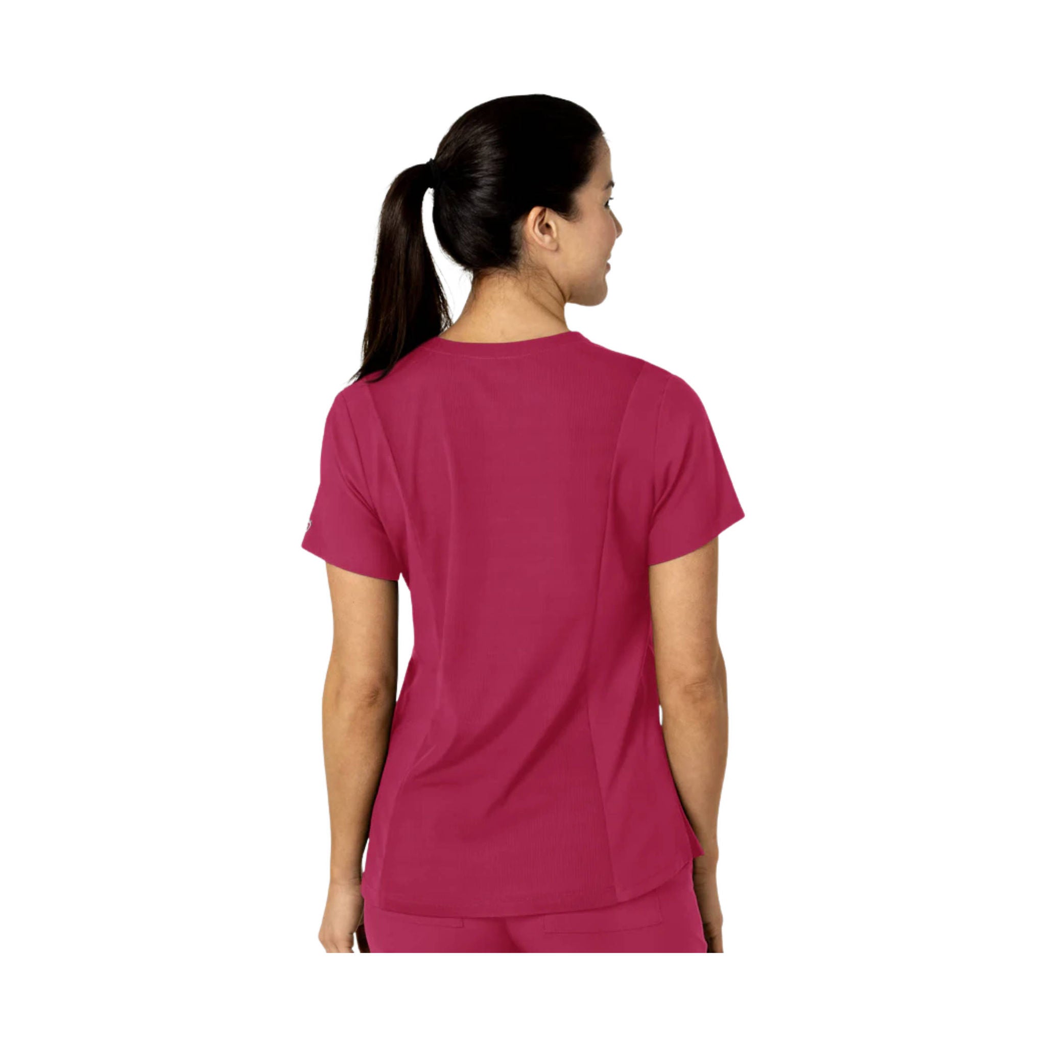 Wink Women's Flex n Reach V Neck Scrub Top - Viva Magenta by Lenny's Shoe & Apparel