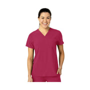 Wink Women's Flex n Reach V Neck Scrub Top - Viva Magenta by Lenny's Shoe & Apparel