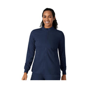 Wink Women's Warm Up Scrub Jacket - Navy Blue by Lenny's Shoe & Apparel