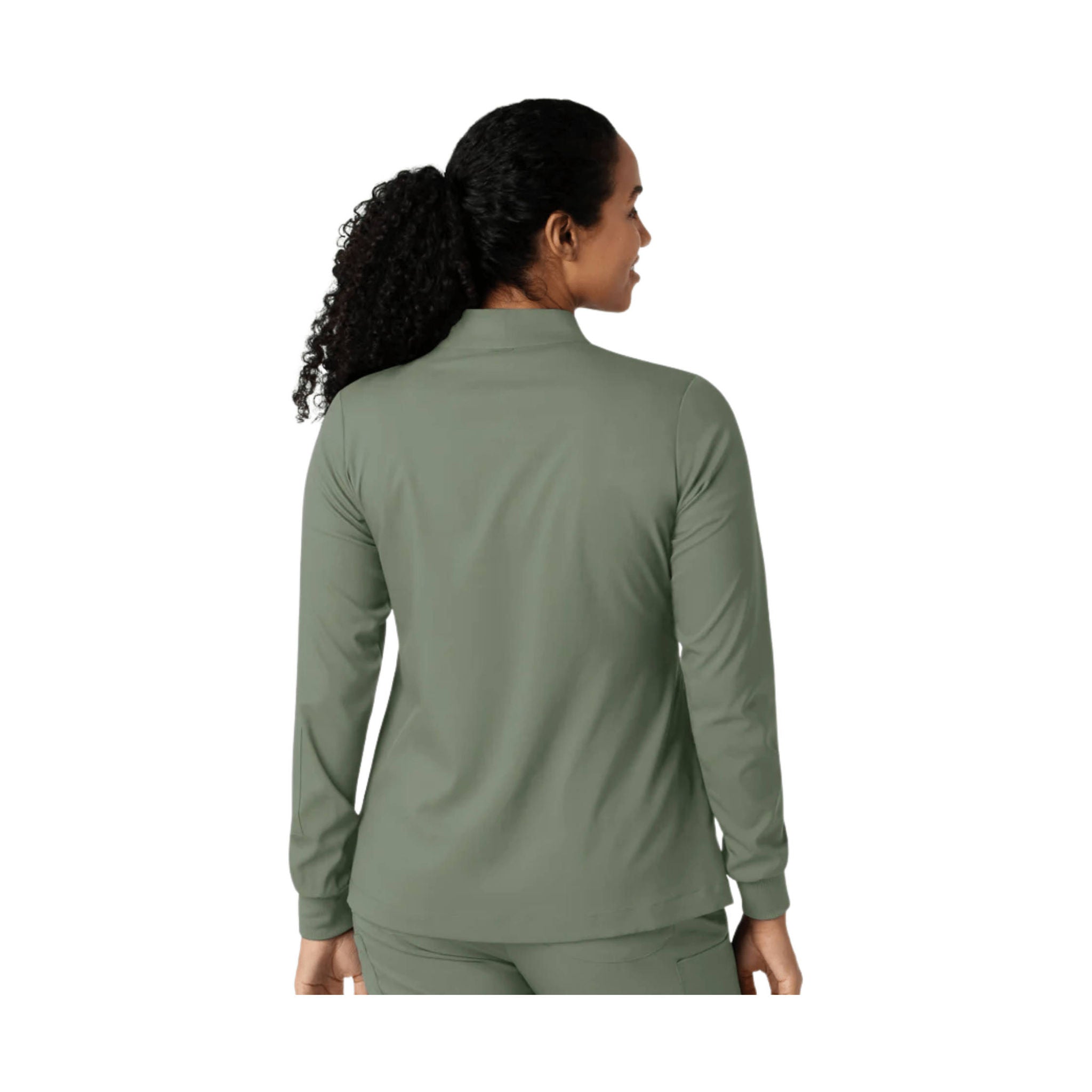 Wink Women's Warm Up Scrub Jacket - Sage Heather by Lenny's Shoe & Apparel