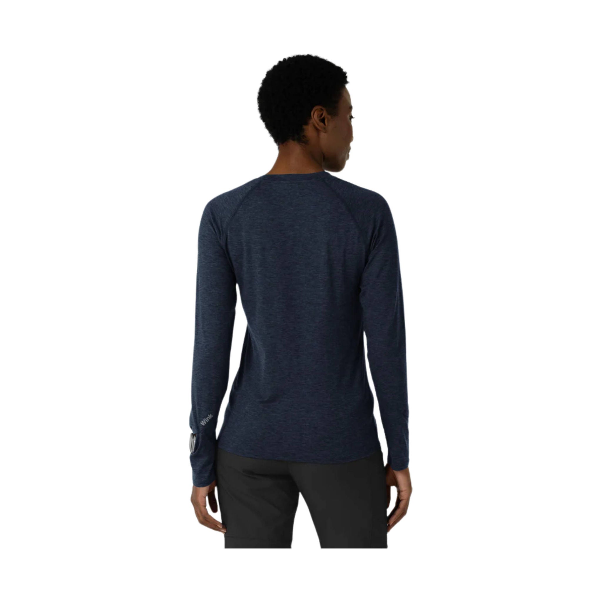 Wink Women's Watch Window Long Sleeve Underscrub Top - Navy Heather by Lenny's Shoe & Apparel