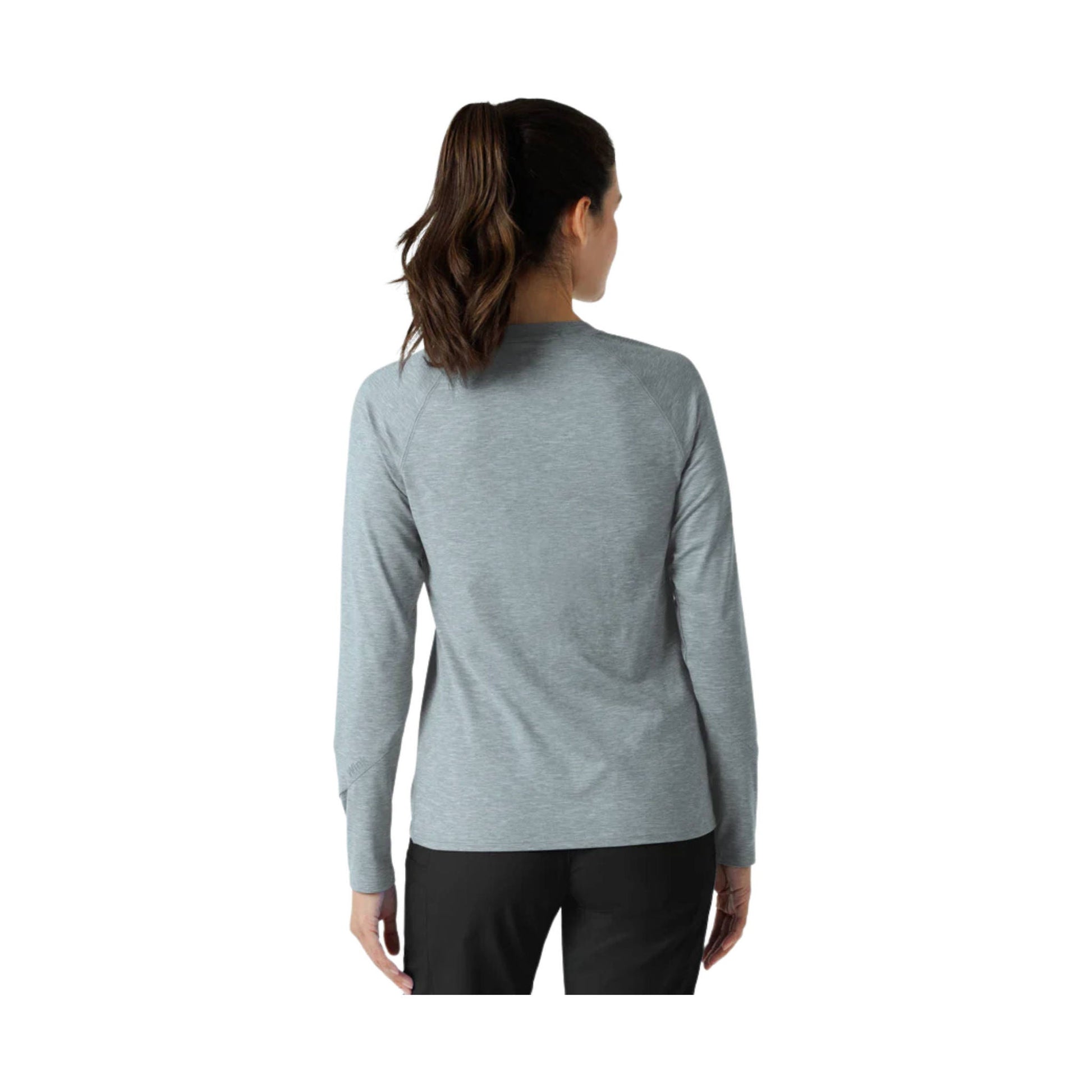 Wink Women's Watch Window Long Sleeve Underscrub Top - Pewter Heather by Lenny's Shoe & Apparel